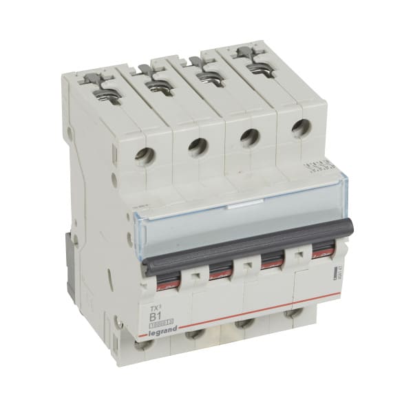 LEGRAND - TX3 Leitungsschutzschalter B-Charakteristik, 1A, 4-polig, 10kA, 400VAC, 4TE