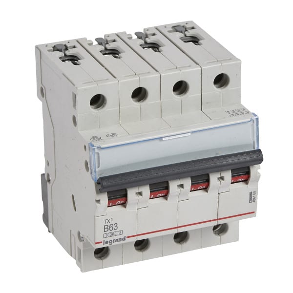 LEGRAND - TX3 Leitungsschutzschalter B-Charakteristik, 63A, 4-polig, 10kA, 400VAC, 4TE