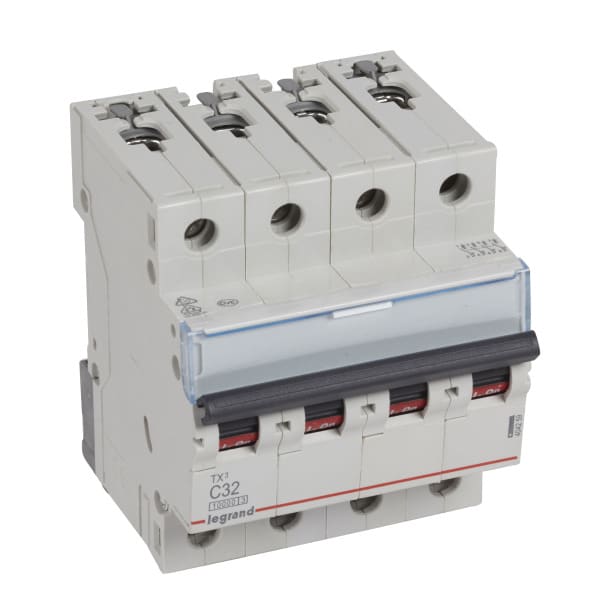 LEGRAND - TX3 Leitungsschutzschalter C-Charakteristik, 32A, 4-polig, 10kA, 400VAC, 4TE
