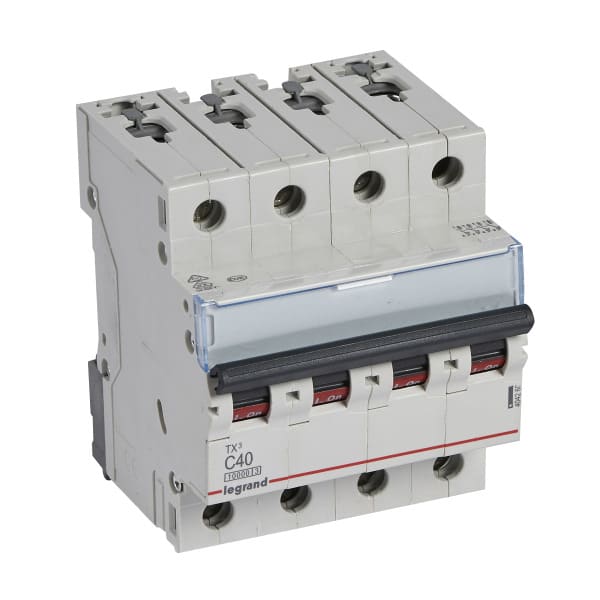 LEGRAND - TX3 Leitungsschutzschalter C-Charakteristik, 40A, 4-polig, 10kA, 400VAC, 4TE