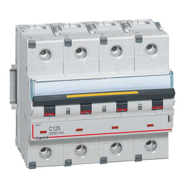 LEGRAND - DX3 Leitungsschutzschalter C-Charakteristik, 125A, 4-polig, 10kA, 400VAC, 6TE