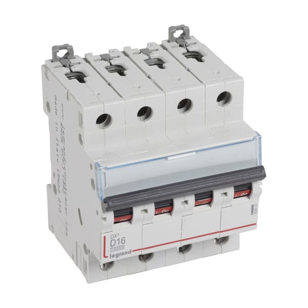 LEGRAND - DX3 Leitungsschutzschalter D-Charakteristik, 16A, 4-polig, 10kA, 400VAC, 4TE
