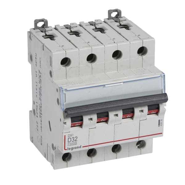 LEGRAND - DX3 Leitungsschutzschalter D-Charakteristik, 32A, 4-polig, 10kA, 400VAC, 4TE