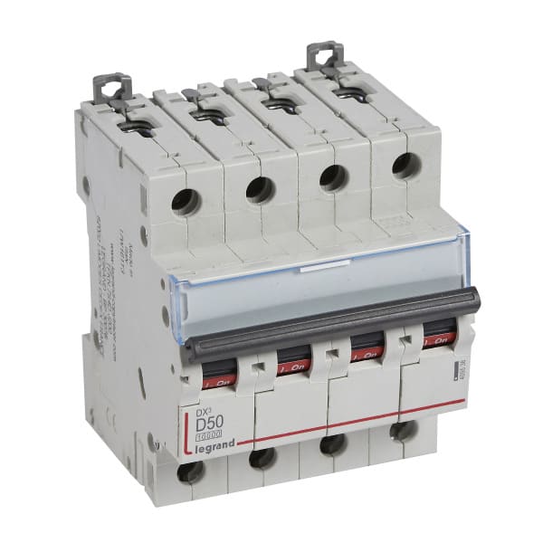 LEGRAND - DX3 Leitungsschutzschalter D-Charakteristik, 50A, 4-polig, 10kA, 400VAC, 4TE