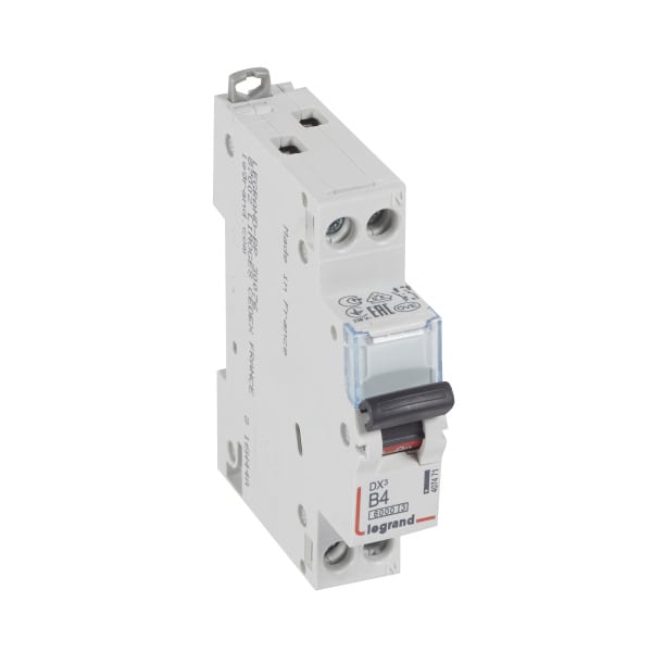 LEGRAND - DX3 Leitungsschutzschalter B-Charakteristik, 4A, 1-polig+N, 6kA, 230VAC, 1TE