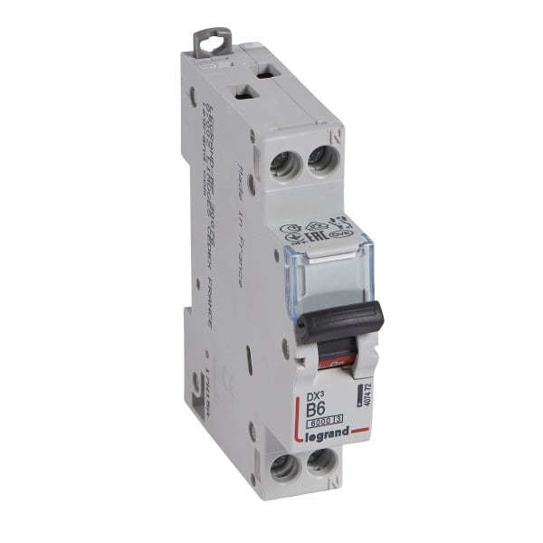 LEGRAND - DX3 Leitungsschutzschalter B-Charakteristik, 6A, 1-polig+N, 6kA, 230VAC, 1TE