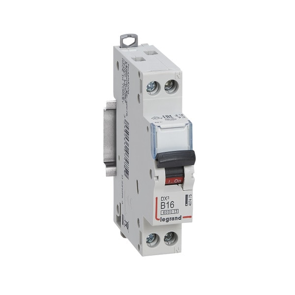 LEGRAND - DX3 Leitungsschutzschalter B-Charakteristik, 16A,  1-polig+N, 6kA, 230VAC, 1TE