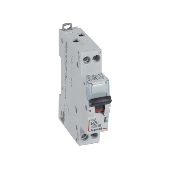 LEGRAND - DX3 Leitungsschutzschalter B-Charakteristik, 20A, 1-polig+N, 6kA, 230VAC, 1TE