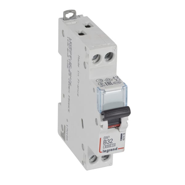 LEGRAND - DX3 Leitungsschutzschalter B-Charakteristik, 32A,  1-polig+N, 6kA, 230VAC, 1TE