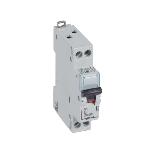 LEGRAND - DX3 Leitungsschutzschalter C-Charakteristik, 1A, 1-polig+N, 6kA, 230VAC, 1TE