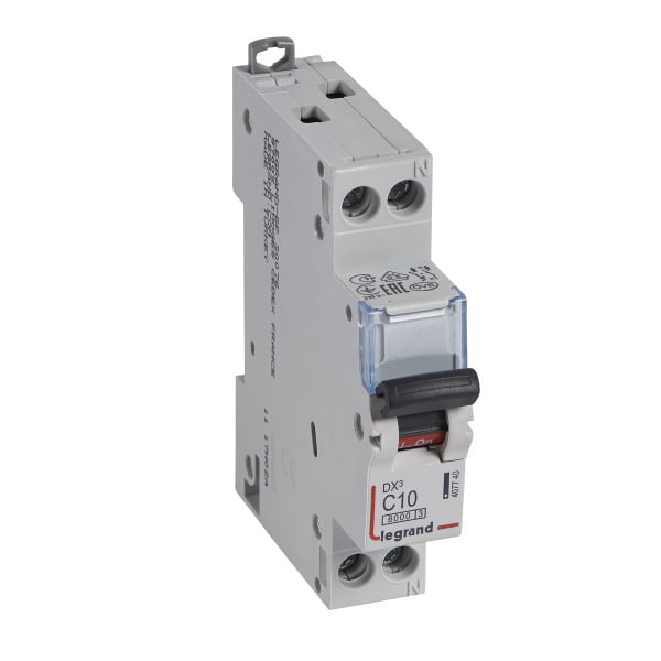 LEGRAND - DX3 Leitungsschutzschalter C-Charakteristik, 10A, 1-polig+N, 6kA, 230VAC, 1TE