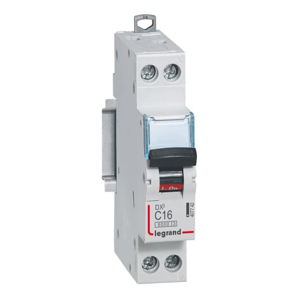 LEGRAND - DX3 Leitungsschutzschalter C-Charakteristik, 16A, 1-polig+N, 6kA, 230VAC, 1TE