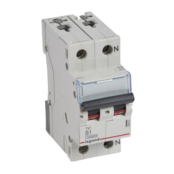 LEGRAND - TX3 Leitungsschutzschalter B-Charakteristik, 1A, 1-polig+N, 10kA, 230VAC, 2TE