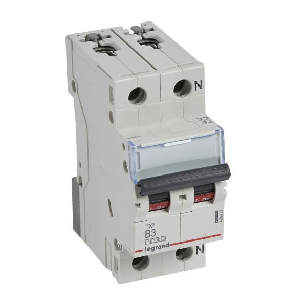 LEGRAND - TX3 Leitungsschutzschalter B-Charakteristik, 3A,1-polig+N,10kA,230VAC,2TE