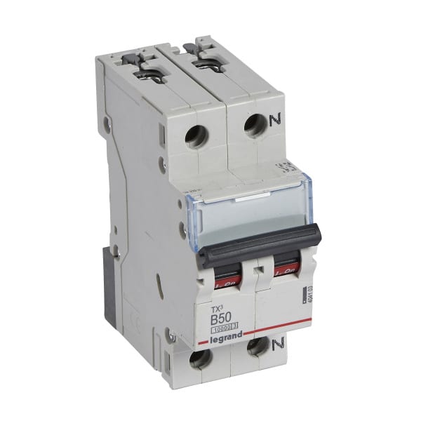 LEGRAND - TX3 Leitungsschutzschalter B-Charakteristik, 50A,1-polig+N,10kA,230VAC,2TE