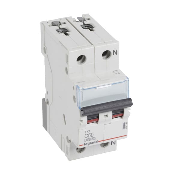 LEGRAND - TX3 Leitungsschutzschalter C-Charakteristik, 50A,1-polig+N, 10kA, 230VAC, 2TE