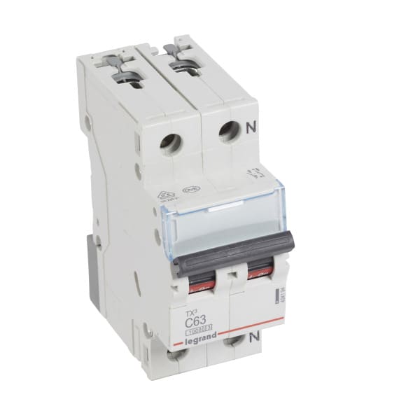 LEGRAND - TX3 Leitungsschutzschalter C-Charakteristik, 63A,1-polig+N, 10kA, 230VAC, 2TE