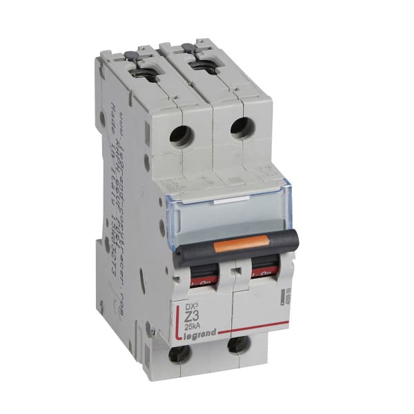 LEGRAND - DX3 Leitungsschutzschalter Z-Charakteristik, 3A, 2-polig, 25kA, 400VAC, 2TE