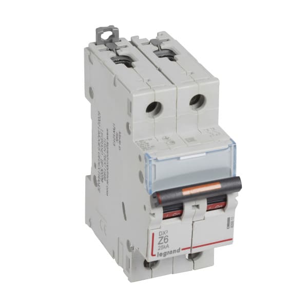 LEGRAND - DX3 Leitungsschutzschalter Z-Charakteristik, 6A, 2-polig, 25kA, 400VAC, 2TE