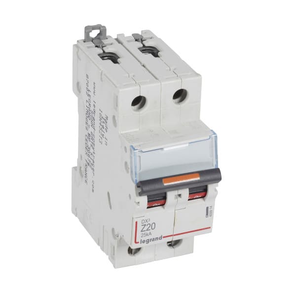 LEGRAND - DX3 Leitungsschutzschalter Z-Charakteristik, 20A, 2-polig, 25kA, 400VAC, 2TE