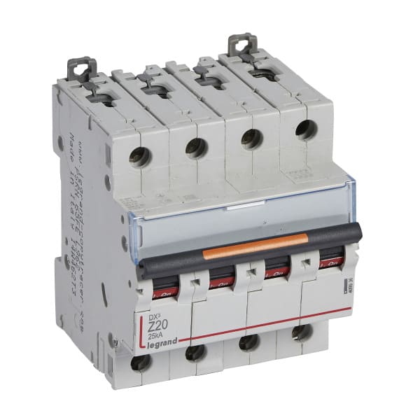 LEGRAND - DX3 Leitungsschutzschalter Z-Charakteristik, 20A, 4-polig, 25kA, 400VAC, 4TE