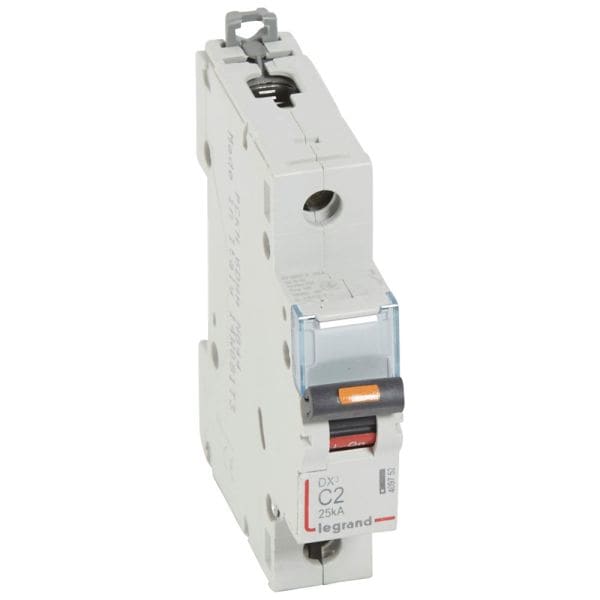LEGRAND - DX3 Leitungsschutzschalter C-Charakteristik, 2A, 1-polig, 25kA, 230/400VAC, 1TE
