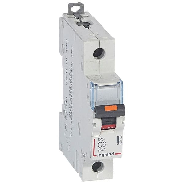 LEGRAND - DX3 Leitungsschutzschalter C-Charakteristik, 6A, 1-polig, 25kA, 230/400VAC, 1TE
