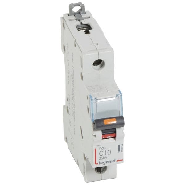 LEGRAND - DX3 Leitungsschutzschalter C-Charakteristik, 10A, 1-polig, 25kA,230/400VAC, 1TE