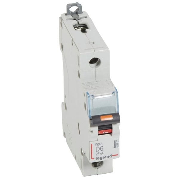LEGRAND - DX3 Leitungsschutzschalter D-Charakteristik, 6A, 1-polig, 25kA, 230/400VAC, 1TE