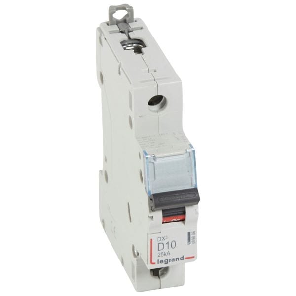 LEGRAND - DX3 Leitungsschutzschalter D-Charakteristik, 10A, 1-polig, 25kA,230/400VAC, 1TE