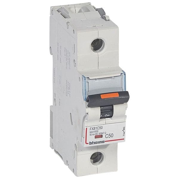 LEGRAND - DX3 Leitungsschutzschalter D-Charakteristik, 50A, 1-polig,25kA,230/400VAC, 1,5TE