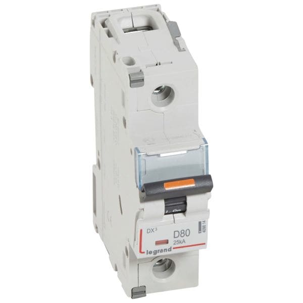 LEGRAND - DX3 Leitungsschutzschalter D-Charakteristik, 80A, 1-polig,25kA,230/400VAC, 1,5TE