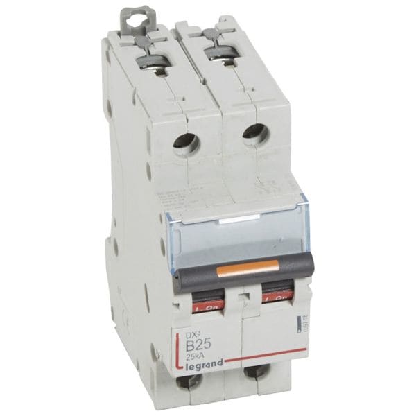 LEGRAND - DX3 Leitungsschutzschalter B-Charakteristik, 25A, 2-polig, 25kA, 400VAC, 2TE
