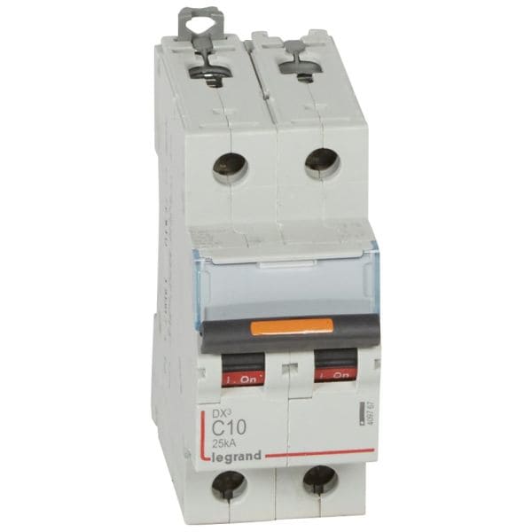 LEGRAND - DX3 Leitungsschutzschalter C-Charakteristik, 10A, 2-polig, 25kA, 400VAC, 2TE
