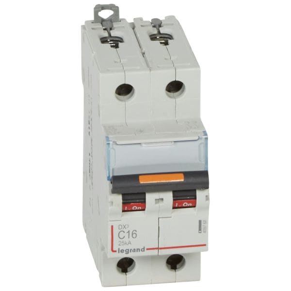 LEGRAND - DX3 Leitungsschutzschalter C-Charakteristik, 16A, 2-polig, 25kA, 400VAC, 2TE
