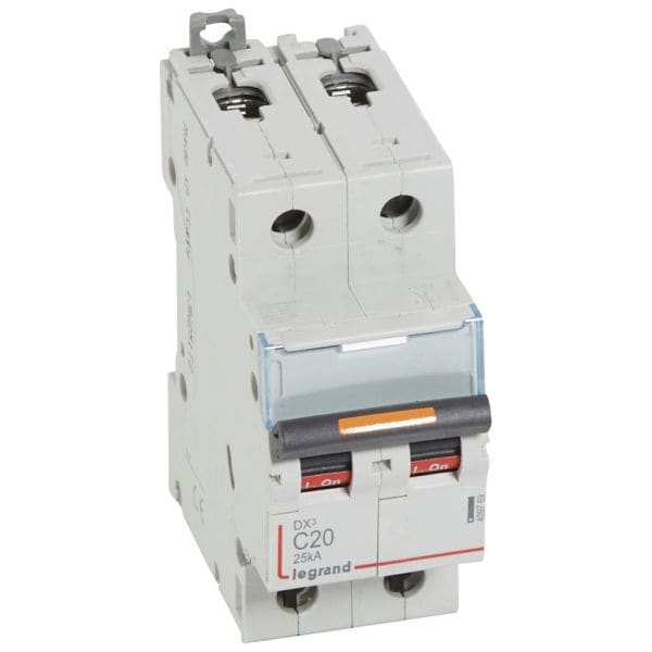 LEGRAND - DX3 Leitungsschutzschalter C-Charakteristik, 20A, 2-polig, 25kA, 400VAC, 2TE