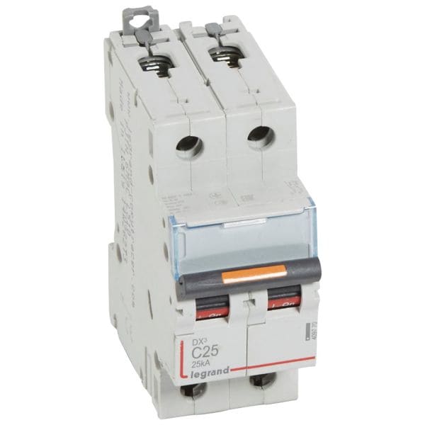 LEGRAND - DX3 Leitungsschutzschalter C-Charakteristik, 25A, 2-polig, 25kA, 400VAC, 2TE