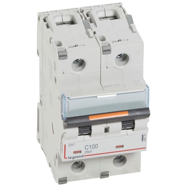 LEGRAND - DX3 Leitungsschutzschalter C-Charakteristik, 100A, 2-polig, 25kA, 400VAC, 3TE