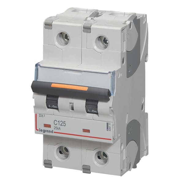 LEGRAND - DX3 Leitungsschutzschalter C-Charakteristik, 125A, 2-polig, 25kA, 400VAC, 3TE