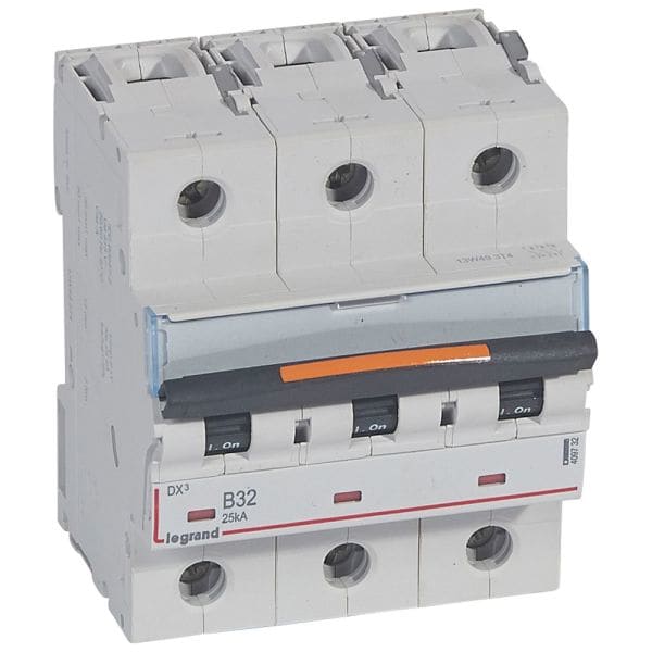 LEGRAND - DX3 Leitungsschutzschalter B-Charakteristik, 32A, 3-polig, 25kA, 400VAC, 4,5TE
