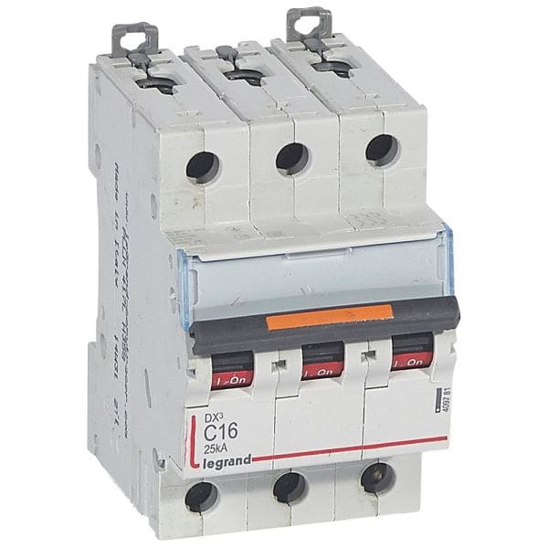 LEGRAND - DX3 Leitungsschutzschalter C-Charakteristik, 16A, 3-polig, 25kA, 400VAC, 3TE