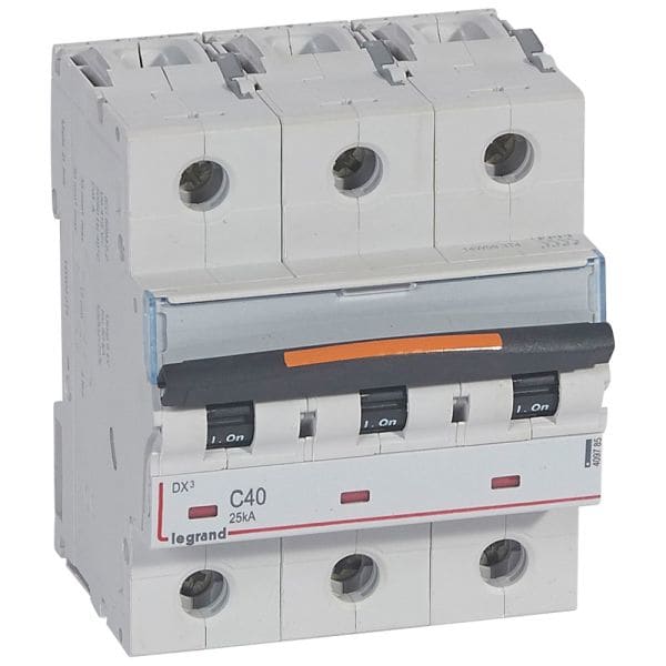 LEGRAND - DX3 Leitungsschutzschalter C-Charakteristik, 40A, 3-polig, 25kA, 400VAC, 4,5TE