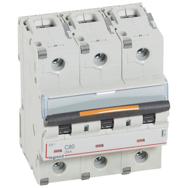 LEGRAND - DX3 Leitungsschutzschalter C-Charakteristik, 80A, 3-polig, 25kA, 400VAC, 4,5TE