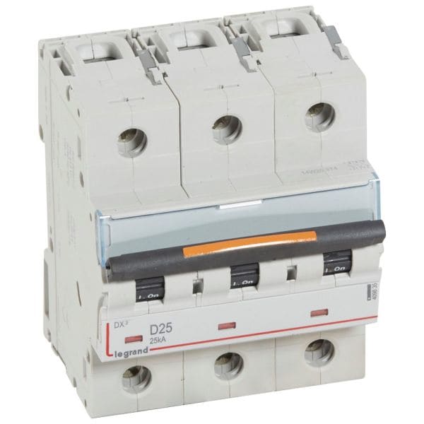 LEGRAND - DX3 Leitungsschutzschalter D-Charakteristik, 25A, 3-polig, 25kA, 400VAC, 2TE