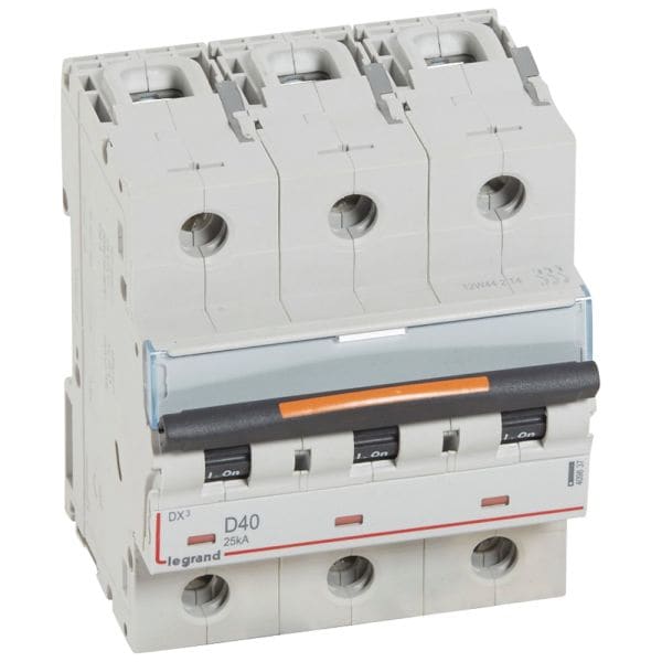 LEGRAND - DX3 Leitungsschutzschalter D-Charakteristik, 40A, 3-polig, 25kA, 400VAC, 3TE