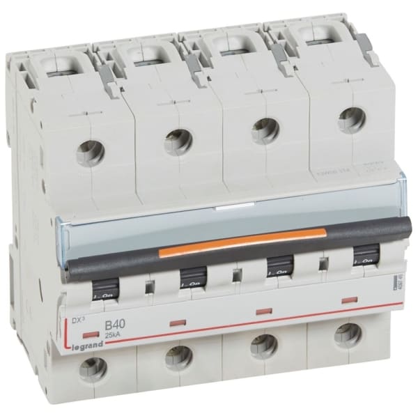 LEGRAND - DX3 Leitungsschutzschalter B-Charakteristik, 40A, 4-polig, 25kA, 400VAC, 6TE