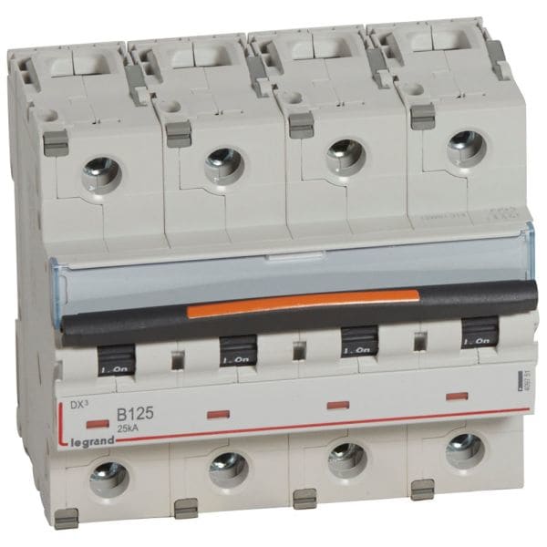 LEGRAND - DX3 Leitungsschutzschalter B-Charakteristik, 125A, 4-polig, 25kA, 400VAC, 6TE