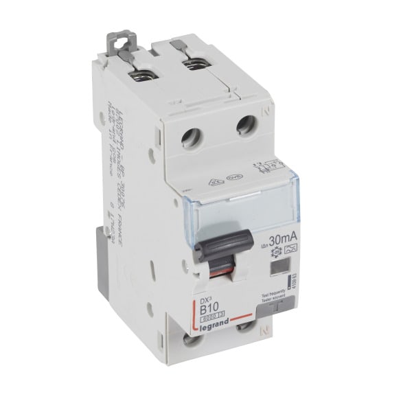 LEGRAND - DX3 FI/LS-Schalter B-Charakteristik, 10A, 1P+N, 6kA, 30mA, Typ A, 230VAC, 2TE