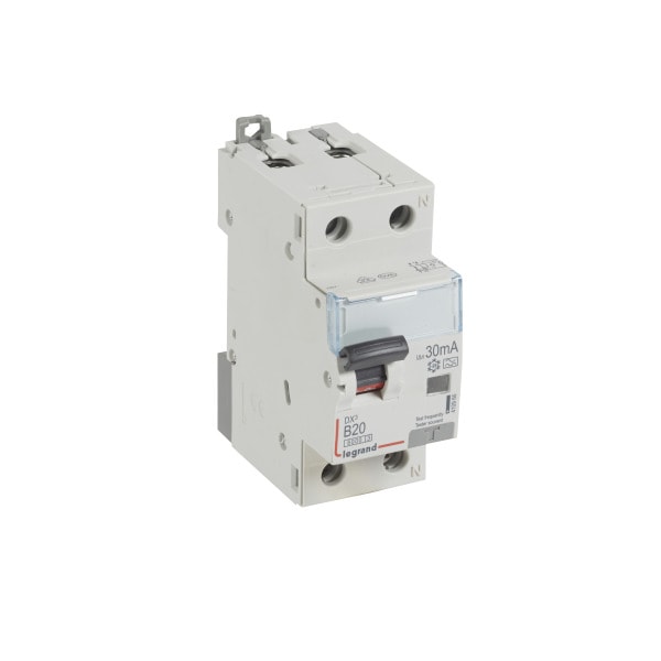 LEGRAND - DX3 FI/LS-Schalter B-Charakteristik, 20A, 1P+N, 6kA, 30mA, Typ A, 230VAC, 2TE