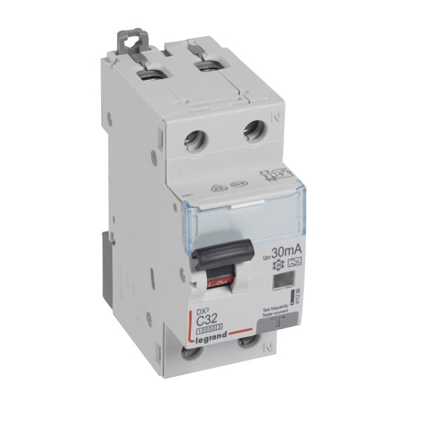 LEGRAND - DX3 FI/LS-Schalter C-Charakteristik, 32A, 1P+N, 10kA, 30mA, Typ A, 230VAC, 2TE